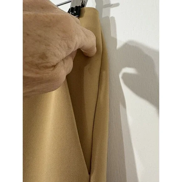 Diane von Furstenberg Women High Rise Pleated Straight Slacks Camel S4 Heavy Wtg - Picture 5 of 16